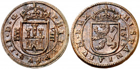 1619. Felipe III. Segovia. 8 maravedís. (AC. 339). Bella. Escasa así. 6,94 g. EBC.