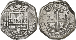 1645. Felipe IV. MD (Madrid). B. 8 reales. (AC. falta) (AC. pdf. 1277.2). Muy rara, no hemos tenido ningún ejemplar. 26,94 g. MBC-.