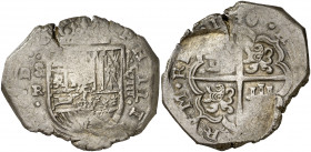 1630. Felipe IV. Sevilla. R. 8 reales. (AC. 1642). Muy rara, no hemos tenido ningún ejemplar. 27,43 g. MBC-.