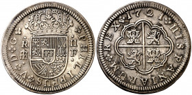 1721. Felipe V. Segovia. F. 2 reales. (AC. 954). Sombras. 5,48 g. MBC+.