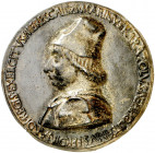 Marino Caracciolo(1468-1538). Nápoles. Medalla. (Cru.Medalles 41a var). Unifaz. Muy rara. Plomo. 343,88 g. Ø95 mm. EBC-.