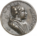 (s. XVI). María de Aragón (1503-1568). Nápoles. Medalla. (Cru.Medalles 29a, mismo ejemplar) (RAH. 46). Unifaz. La corona alude a su matrimonio con Alf...