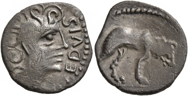 CELTIC, Central Gaul. Aedui. Circa 80-50 BC. Quinarius (Silver, 15 mm, 1.45 g, 1...