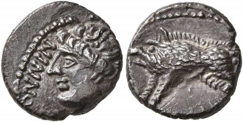 CELTIC, Central Europe. Rauraci. Circa 50-30 BC. Quinarius (Silver, 12 mm, 1.36 ...