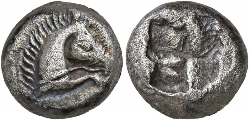 THRACO-MACEDONIAN REGION. Uncertain. Late 6th century BC. Tetrobol (Silver, 13 m...