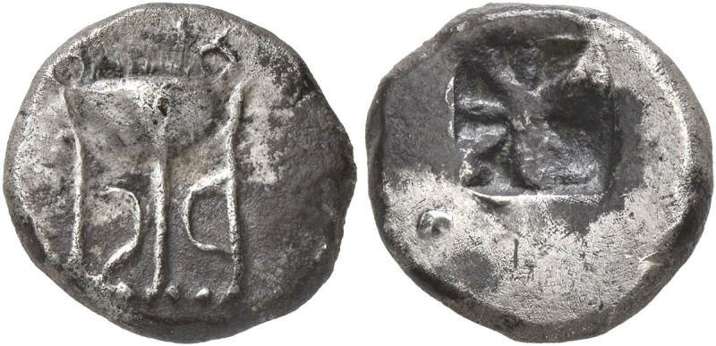 THRACO-MACEDONIAN REGION. Uncertain. Circa 500-480 BC. Tetrobol (Silver, 13 mm, ...
