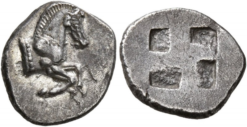 THRACO-MACEDONIAN REGION. Uncertain. Circa 500-480 BC. Diobol (Silver, 12 mm, 1....
