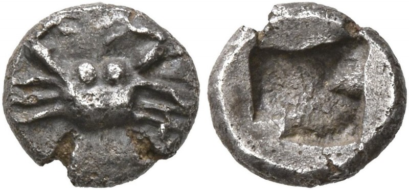 THRACO-MACEDONIAN REGION. Uncertain. Circa 500-480 BC. 1/16 Stater (Silver, 8 mm...
