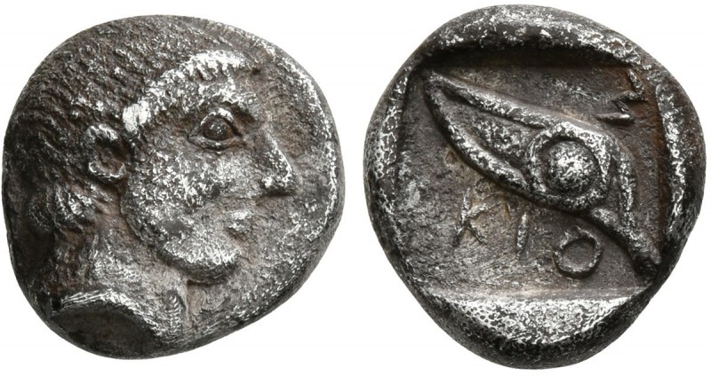 MACEDON. Skione. Circa 480-454/3 BC. Tetrobol (Silver, 11 mm, 2.13 g, 12 h). Mal...