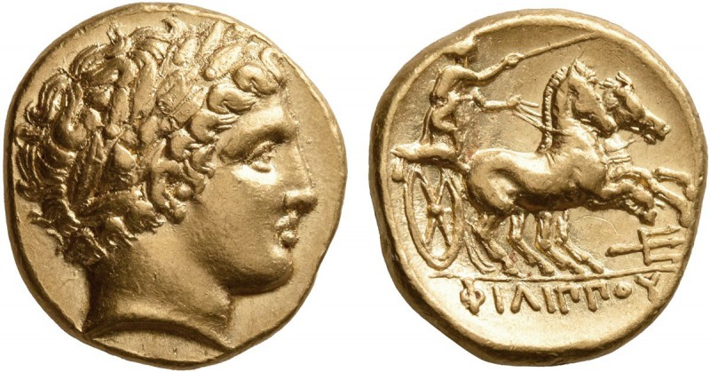 KINGS OF MACEDON. Philip II, 359-336 BC. Stater (Gold, 17 mm, 8.57 g, 12 h), Pel...