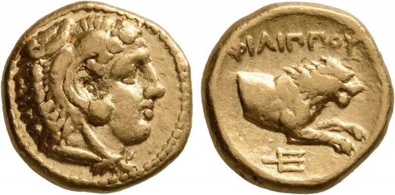 KINGS OF MACEDON. Philip II, 359-336 BC. Half Stater (Gold, 13 mm, 4.27 g, 6 h),...
