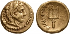 KINGS OF MACEDON. Philip II, 359-336 BC. 1/8 Stater (Gold, 9 mm, 1.07 g, 2 h), Pella, struck under Philip II or Alexander III, circa 340-328. Head of ...