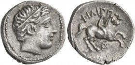 KINGS OF MACEDON. Philip II, 359-336 BC. 1/4 Unit (Silver, 15 mm, 2.62 g, 12 h), struck by Antipater, Polyperchon, or Kassander, Amphipolis, 323-315 B...