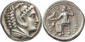 KINGS OF MACEDON. Alexander III ‘the Great’, 336-323 BC. Tetradrachm (Silver, 25 mm, 17.26 g, 3 h), Amphipolis, struck by Antipater under Philip III, ...