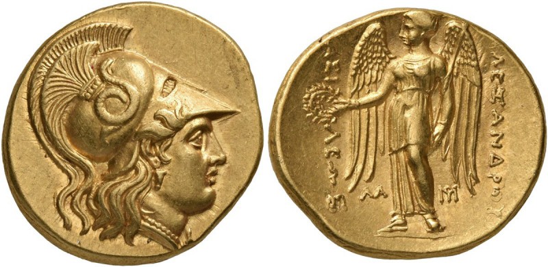 KINGS OF MACEDON. Alexander III ‘the Great’. Stater (Gold, 19 mm, 8.60 g, 2 h), ...