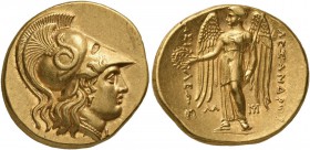 KINGS OF MACEDON. Alexander III ‘the Great’. Stater (Gold, 19 mm, 8.60 g, 2 h), Susa, struck by Koinos under Philip III Arrhidaios, circa 322-320. Hea...
