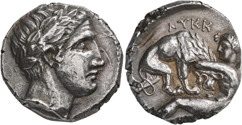KINGS OF PAEONIA. Lykkeios, circa 359-335 BC. Tetradrachm (Silver, 24 mm, 12.90 ...