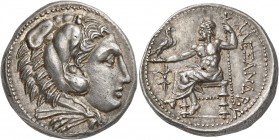 KINGS OF PAEONIA. Audoleon, circa 315-286 BC. Tetradrachm (Silver, 26 mm, 17.25 g, 4 h), in the name and types of Alexander III, Astibus or Damastion,...