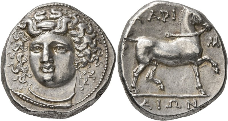 THESSALY. Larissa. Circa 356-342 BC. Stater (Silver, 23 mm, 12.24 g, 5 h). Head ...