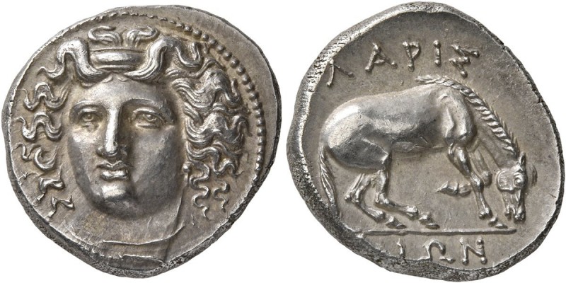 THESSALY. Larissa. Circa 356-342 BC. Drachm (Silver, 19 mm, 6.16 g, 6 h). Head o...