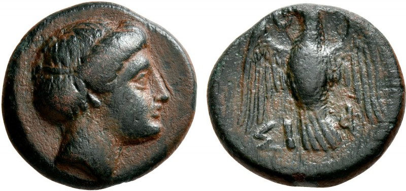 CYCLADES, Siphnos. Late 4th century BC. Dichalkon (Bronze, 16 mm, 3.84 g, 1 h). ...