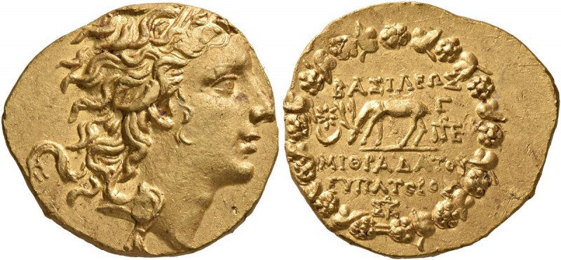 KINGS OF PONTOS. Mithradates VI Eupator, circa 120-63 BC. Stater (Gold, 20 mm, 8...