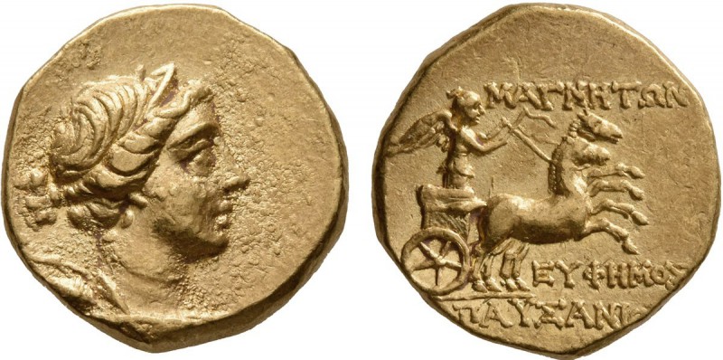 IONIA. Magnesia ad Maeandrum. Circa 130-120 BC. Stater (Gold, 17 mm, 8.46 g, 12 ...