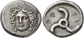 DYNASTS OF LYCIA. Perikles, circa 380-360 BC. 1/3 Stater (Silver, 15 mm, 3.11 g). Laureate and draped bust of Perikles facing slightly to left, draper...