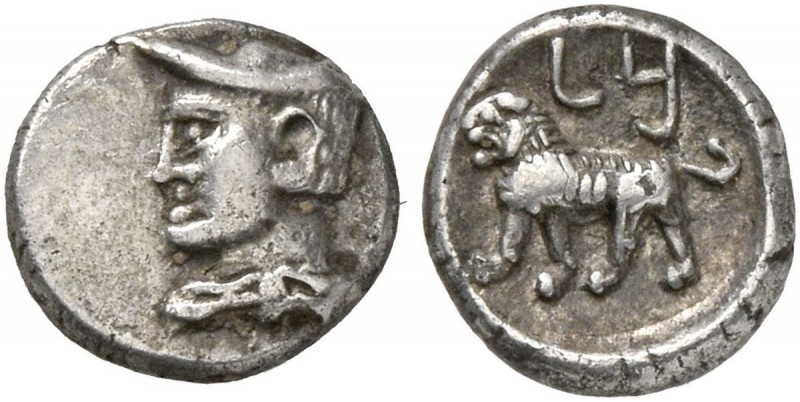 CILICIA. Tarsos. 4th century BC. Obol (Silver, 8 mm, 0.47 g, 9 h). Draped bust o...