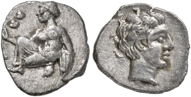 CILICIA. Tarsos. Tiribazos, satrap of Lydia, 388-380 BC. Obol (Silver, 10 mm, 0....