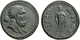 PHRYGIA. Hierapolis. Pseudo-autonomous issue. Pentassarion (?) (Orichalcum, 31 mm, 18.69 g, 6 h), time of the Severans, circa 193-235. Bearded head of...
