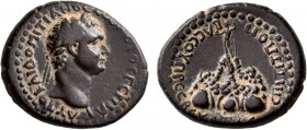 CAPPADOCIA. Caesaraea-Eusebia. Domitian, 81-96. Tetrassarion (Bronze, 27 mm, 14.21 g, 12 h), T. Pomponius Bassus, legatus Augusti pro praetore Galatia...