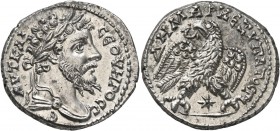 SYRIA, Seleucis and Pieria. Laodicea ad Mare. Septimius Severus, 193-211. Tetradrachm (Silver, 26 mm, 13.18 g, 12 h), 207-208. AYT KAI CЄOYHPOC CЄ Lau...