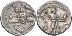L. Cornelius Lentulus and C. Claudius Marcellus, 49 BC. Denarius (Silver, 19 mm, 3.82 g, 12 h), military mint travelling with Pompey in the East. Tris...