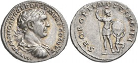 Trajan, 98-117. Denarius (Silver, 20 mm, 3.32 g, 6 h), Rome, circa 106-107. IMP TRAIANO AVG GER DAC P M TR P COS V P P Laureate, draped and cuirassed ...