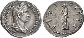 Sabina, Augusta, 128-136/7. Denarius (Silver, 19 mm, 3.55 g, 6 h), Rome. SABINA AVGVSTA HADRIANI AVG P P Diademed and draped bust of Sabina to right. ...