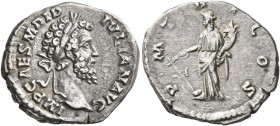 Didius Julianus, 193. Denarius (Silver, 18 mm, 3.15 g), Rome. IMP CAES M DID IVLIAN AVG Laureate head of Didius Julianus to right. Rev. P M TR P COS F...