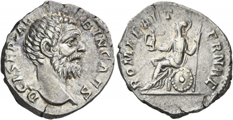Clodius Albinus, as Caesar, 193-195. Denarius (Silver, 19 mm, 3.65 g, 6 h), Rome...