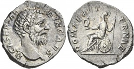 Clodius Albinus, as Caesar, 193-195. Denarius (Silver, 19 mm, 3.65 g, 6 h), Rome, 194-195. D CL SEPT ALBIN CAES Bare head of Clodius Albinus to right....