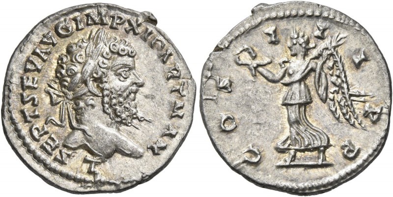 Septimius Severus, 193-211. Denarius (Silver, 20 mm, 3.15 g, 11 h), Laodicea, 19...