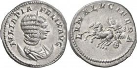 Julia Domna, Augusta, 193-217. Antoninianus (Silver, 23 mm, 5.80 g, 6 h), Rome, 211-217. IVLIA PIA FELIX AVG Diademed and draped bust of Julia Domna s...