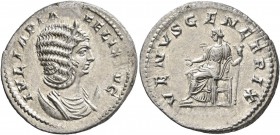 Julia Domna, Augusta, 193-217. Antoninianus (Silver, 23 mm, 4.79 g, 12 h), Rome, 211-217. IVLIA PIA FELIX AVG Diademed and draped bust of Julia Domna ...