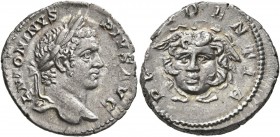 Caracalla, 198-217. Denarius (Silver, 18 mm, 3.17 g, 5 h), Rome, 207-208. ANTONINVS PIVS AVG Laureate head of Caracalla to right. Rev. PR[OV]IDENTIA W...