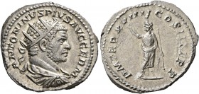 Caracalla, 198-217. Antoninianus (Silver, 24 mm, 5.41 g, 6 h), Rome, 216. ANTONINVS PIVS AVG GERM Radiate, draped and cuirassed bust of Caracalla to r...