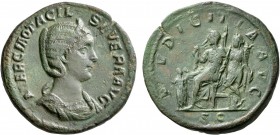 Otacilia Severa, Augusta, 244-249. Sestertius (Bronze, 32 mm, 22.46 g, 12 h), Rome, December (?) 245. MARCIA OTACIL SEVERA AVG Diademed and draped bus...