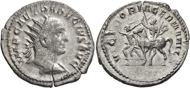 Trajan Decius, 249-251. Antoninianus (Silver, 22 mm, 3.97 g, 6 h), Rome or Medio...