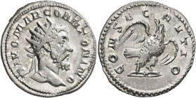 Trajan Decius, 249-251. Antoninianus (Silver, 22 mm, 3.61 g, 6 h), commemorative issue for Divus Marcus Aurelius (died 180), Rome, mid 251. DIVO MARCO...