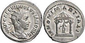 Volusian, 251-253. Antoninianus (Silver, 21 mm, 4.56 g, 12 h), Rome. IMP CAE C VIB VOLVSIANO AVG Radiate, draped and cuirassed bust of Volusian to rig...