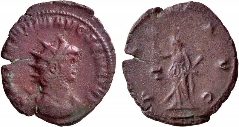 Gallienus, 253-268. Antoninianus (Bronze, 22 mm, 2.93 g, 6 h), Rome, December 26...