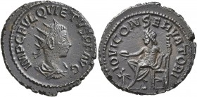 Quietus, usurper, 260-261. Antoninianus (Billon, 21 mm, 4.02 g, 6 h), Samosata. IMP C FVL QVIETVS P F AVG Radiate, draped and cuirassed bust of Quietu...